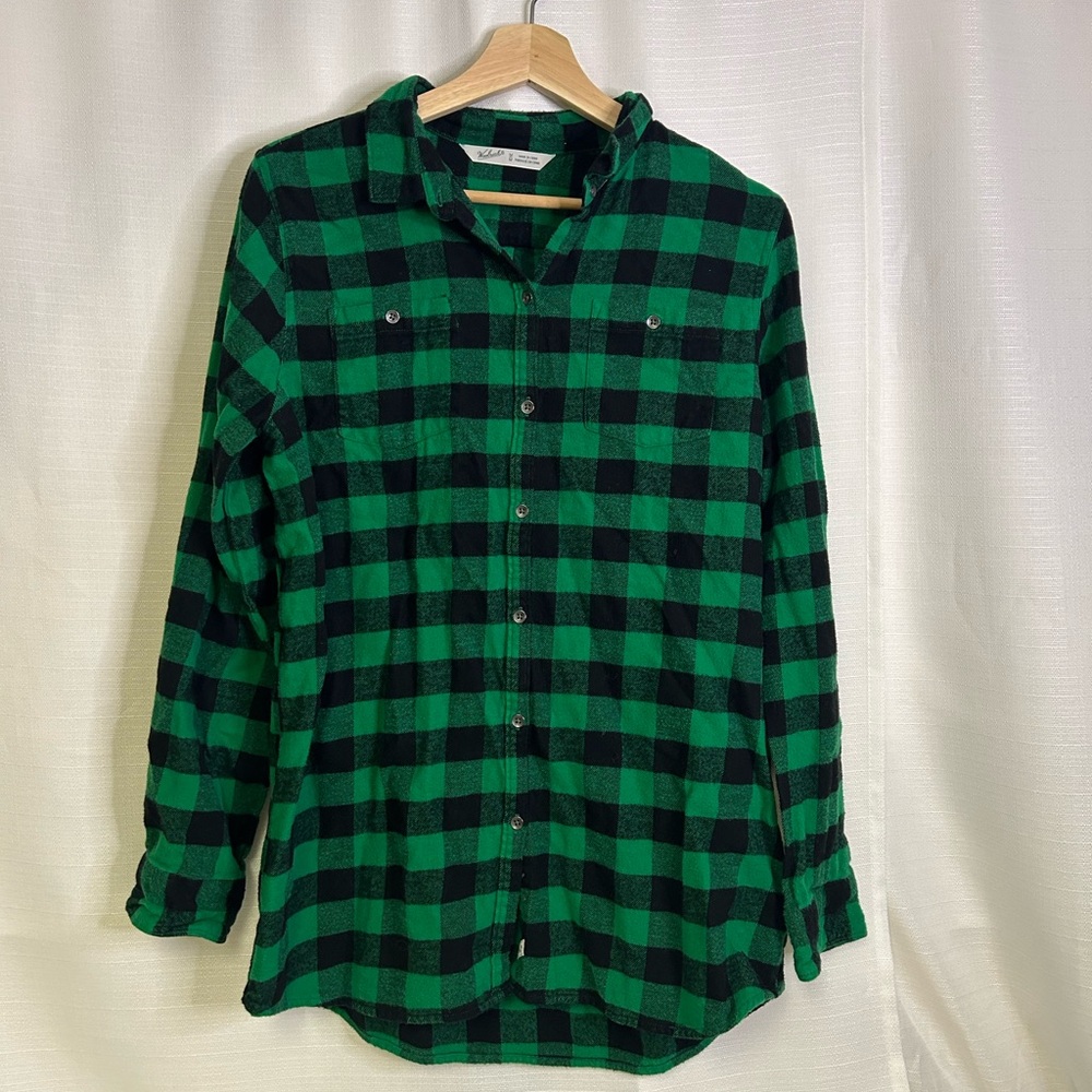 Woolrich Green and Black Casual Button Down Shirt